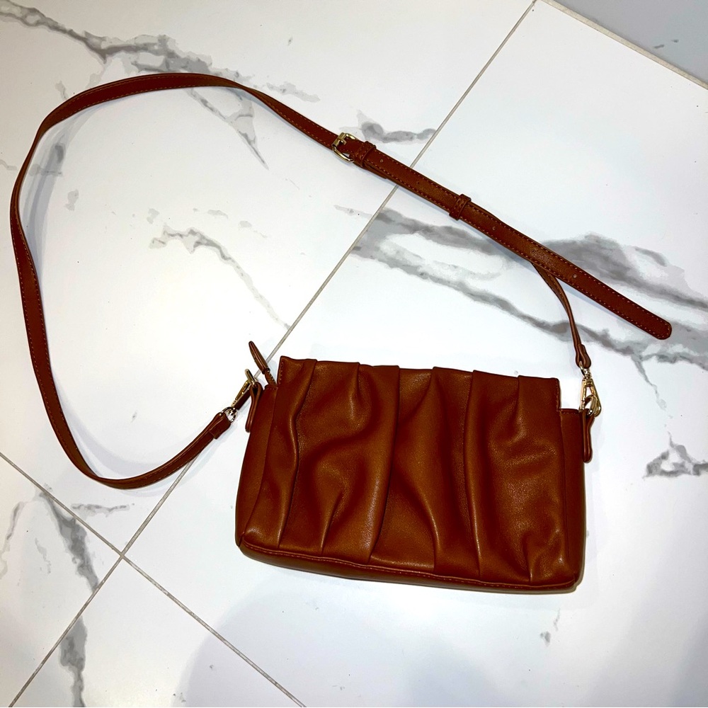 Madison West brown pleather purse